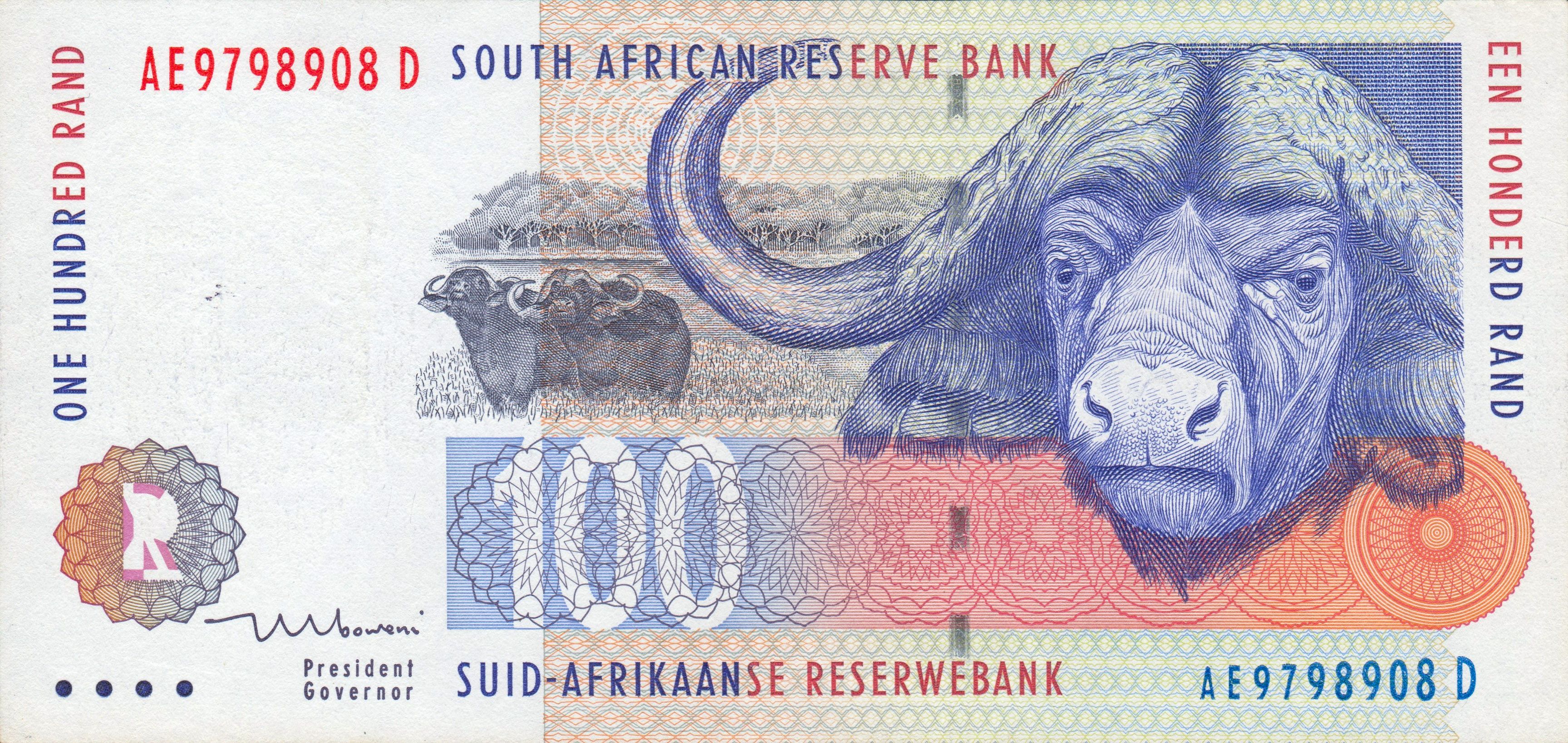 R100 South African banknote